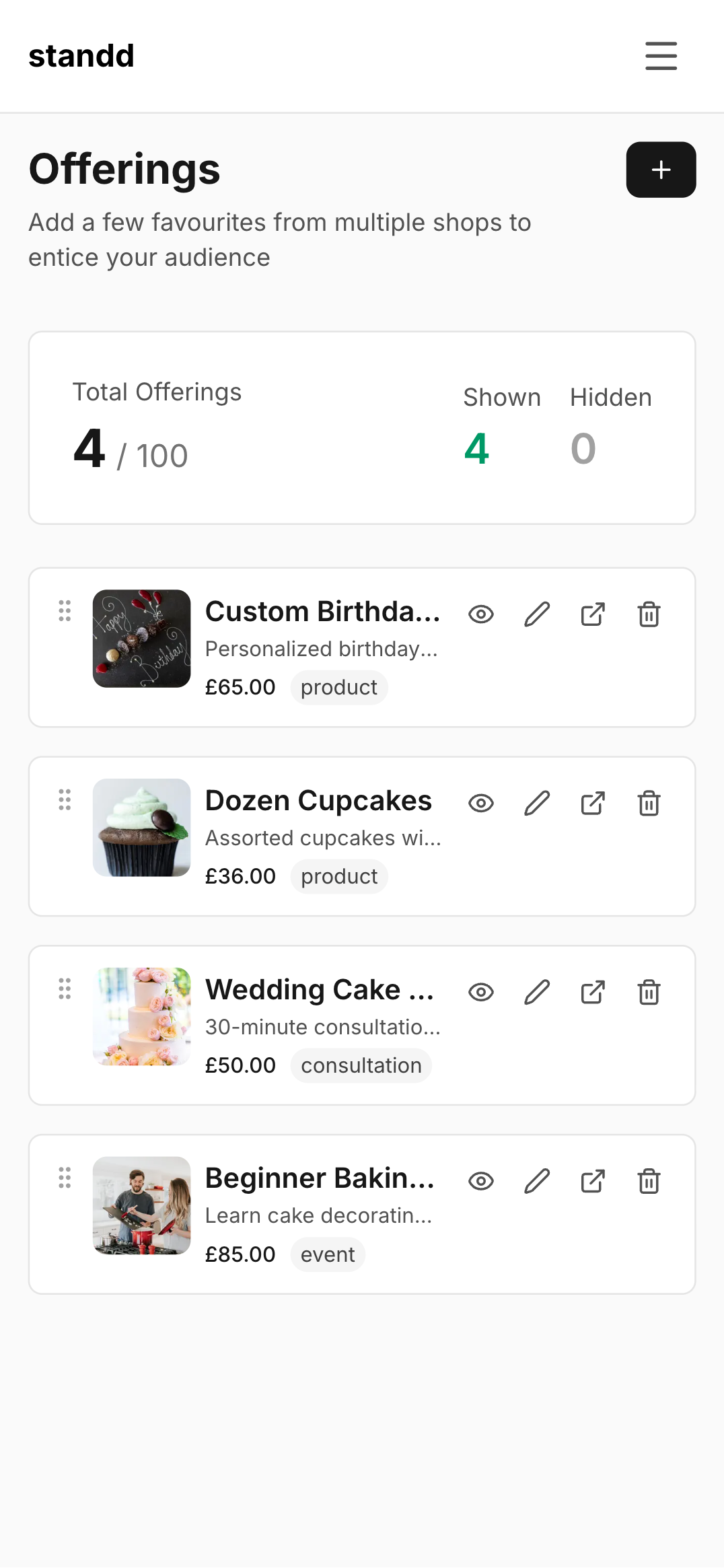 Manage Your Offerings